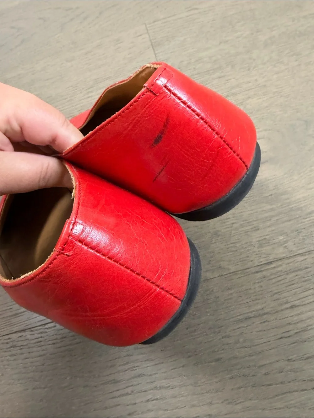 ALOHAS Edie Leather Ballet Flat in Red Size 41 Euro